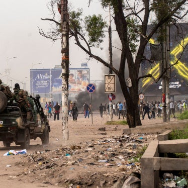Security forces disperse protesters near the parliament building in Kinshasa, Democratic Republic of Congo, June 12, 2026.