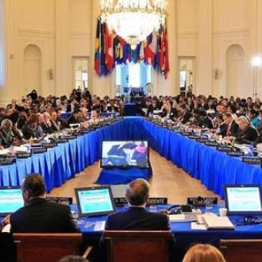 Venezuelan Foreign Minister Delcy Rodríguez addressed the Organization of American States Permanent Council on Thursday, May 5, 2016.