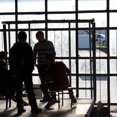 Asylum seekers from Algeria at a refugee squat on Lesbos. People of certain nationalities presumptively considered “economic migrants,” such as Algerians, are treated as having manifestly unfounded claims, and are often detained on that basis. 