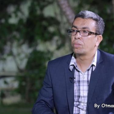 Screenshot of a video of Moroccan journalist Hamid El Mahdaoui, on his YouTube channel.