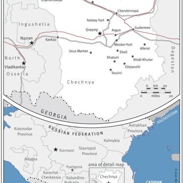 Map of Chechnya 